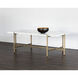 Solana 47 X 23.5 inch White / Antique Brass Coffee Table